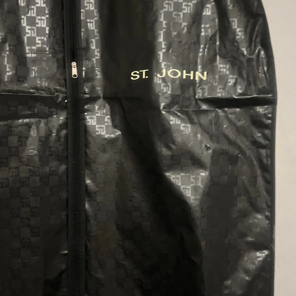 St John Garment Monogram Black Bag OS